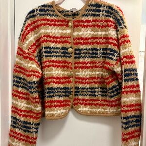 J. Crew Multicolor Knit Cardigan